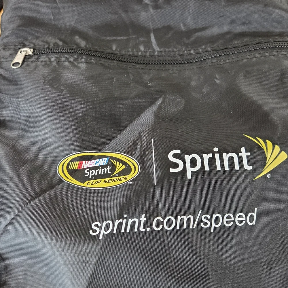 Black Drawstring Backpack Bag NASCAR Sprint
